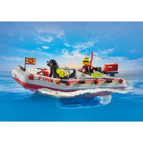 Playmobil-BARCA DE SALVARE CU SCUTER ACVATIC - poza 5
