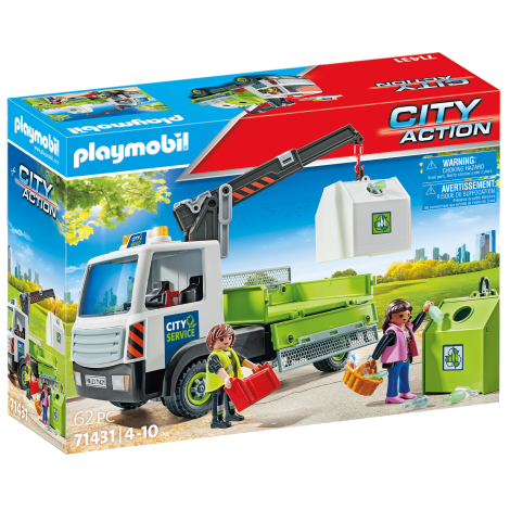 Playmobil - Camion De Reciclare Sticla Cu Container - poza 1