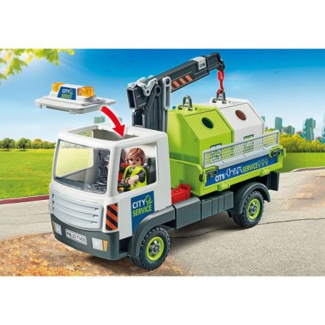Playmobil - Camion De Reciclare Sticla Cu Container - poza 3