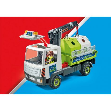 Playmobil - Camion De Reciclare Sticla Cu Container - poza 5