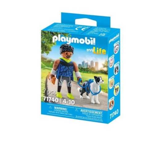 Playmobil - Figurina alergator cu animalut de colectie caine Border Collie - poza 3