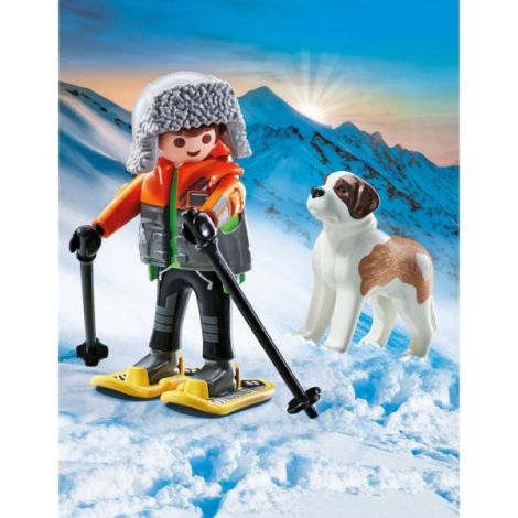 Playmobil - Figurina drumet cu animalut de colectie caine Saint Bernard - poza 5