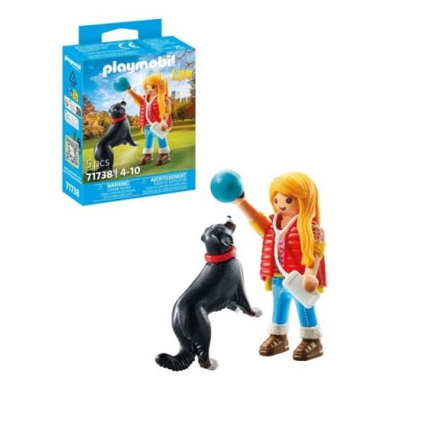 Playmobil - Figurina femeie cu animalut de colectie caine de Munte - poza 1