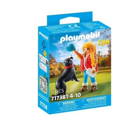 Playmobil - Figurina femeie cu animalut de colectie caine de Munte - poza 2
