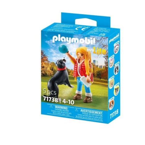 Playmobil - Figurina femeie cu animalut de colectie caine de Munte - poza 3