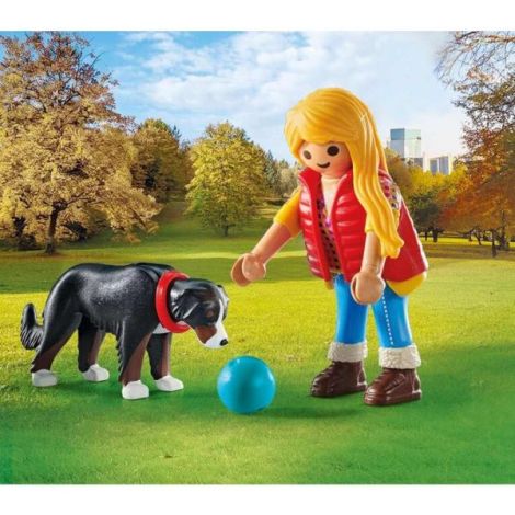 Playmobil - Figurina femeie cu animalut de colectie caine de Munte - poza 4