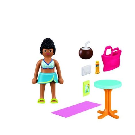Playmobil - Figurina femeie in vacanta la plaja - poza 2