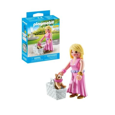 Playmobil - Figurina trendy cu animalut de colectie caine Chihuahua - poza 1