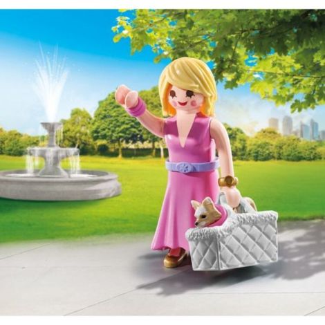 Playmobil - Figurina trendy cu animalut de colectie caine Chihuahua - poza 4