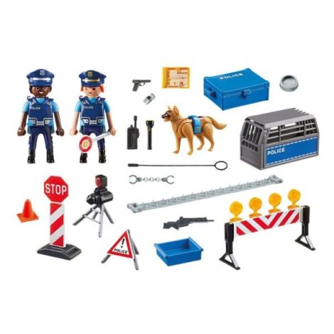 Playmobil - Jucarie de rol Blocajul rutier al politiei - poza 4