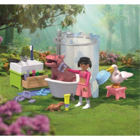 Playmobil - Jucarie de rol Distractia animalelor la baie - poza 4
