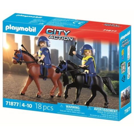 Playmobil - Jucarie de rol Echipaj de politie calare - poza 3