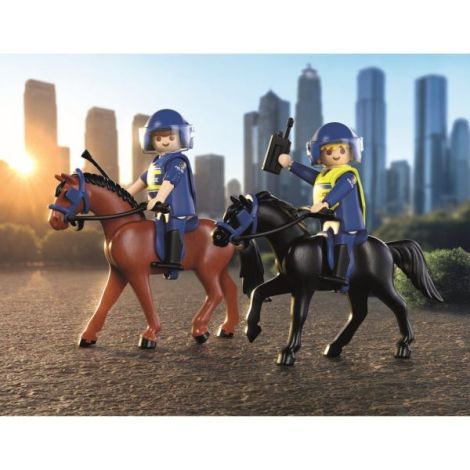 Playmobil - Jucarie de rol Echipaj de politie calare - poza 4