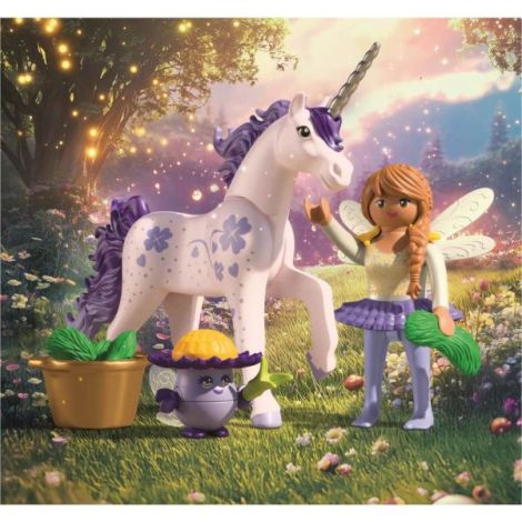 Playmobil - Jucarie de rol Figurina de colectie unicornul Lucky Lavender si zana - poza 5