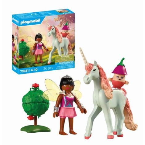 Playmobil - Jucarie de rol Figurina de colectie unicornul Sky Rose si zana - poza 1