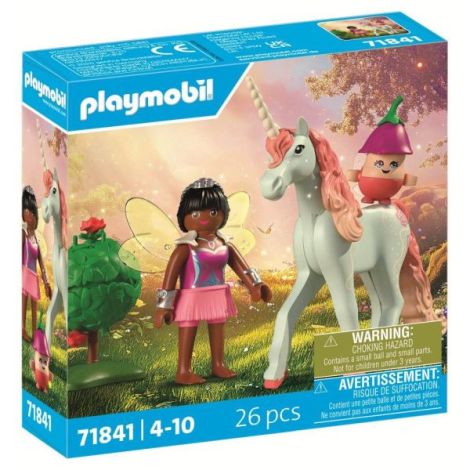 Playmobil - Jucarie de rol Figurina de colectie unicornul Sky Rose si zana - poza 2