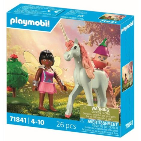 Playmobil - Jucarie de rol Figurina de colectie unicornul Sky Rose si zana - poza 3