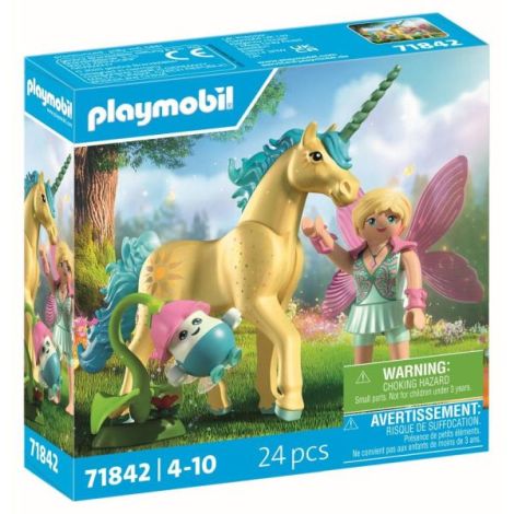 Playmobil - Jucarie de rol Figurina de colectie unicornul Sunshine Blossom si zana - poza 2