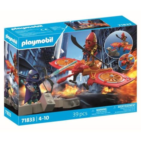 Playmobil - Jucarie de rol Lupta eroului cu drona si maleficul Ninja - poza 2