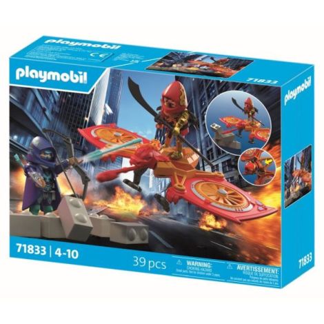 Playmobil - Jucarie de rol Lupta eroului cu drona si maleficul Ninja - poza 3