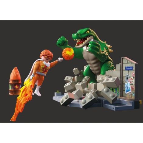 Playmobil - Jucarie de rol Lupta eroului cu soparla uriasa - poza 4