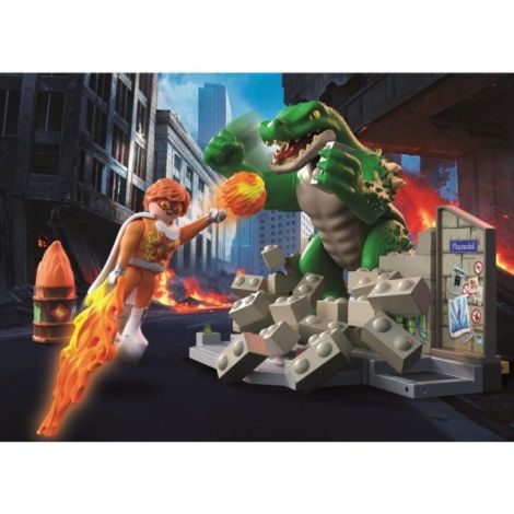 Playmobil - Jucarie de rol Lupta eroului cu soparla uriasa - poza 5