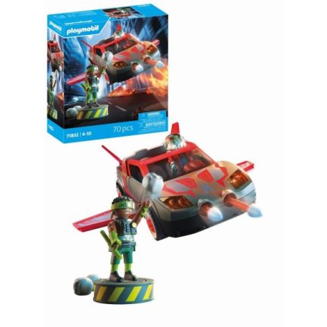 Playmobil - Jucarie de rol Lupta eroului cu vehicul - poza 1