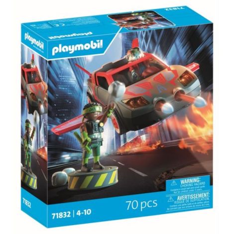 Playmobil - Jucarie de rol Lupta eroului cu vehicul - poza 2