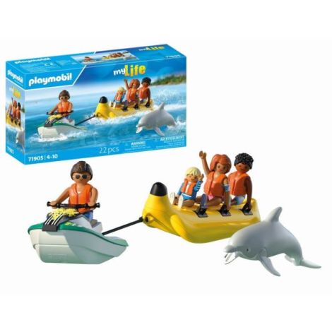 Playmobil - Jucarie de rol Plimbare pe mare cu banana - poza 1