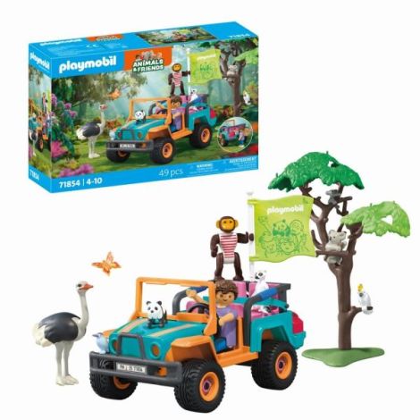 Playmobil - Jucarie de rol Plimbarea animalelor cu vehiculul de teren - poza 1