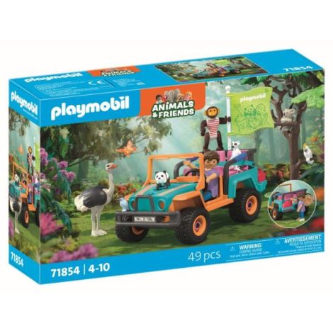 Playmobil - Jucarie de rol Plimbarea animalelor cu vehiculul de teren - poza 2