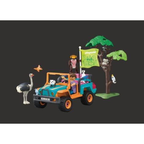 Playmobil - Jucarie de rol Plimbarea animalelor cu vehiculul de teren - poza 5
