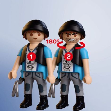 Playmobil - Jucarie de rol Politist cu motocicleta in urmarirea hotului - poza 3