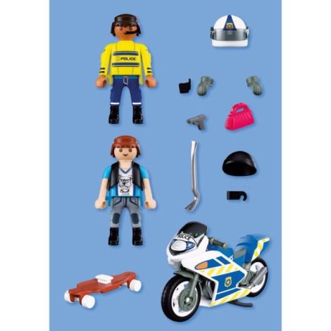 Playmobil - Jucarie de rol Politist cu motocicleta in urmarirea hotului - poza 5