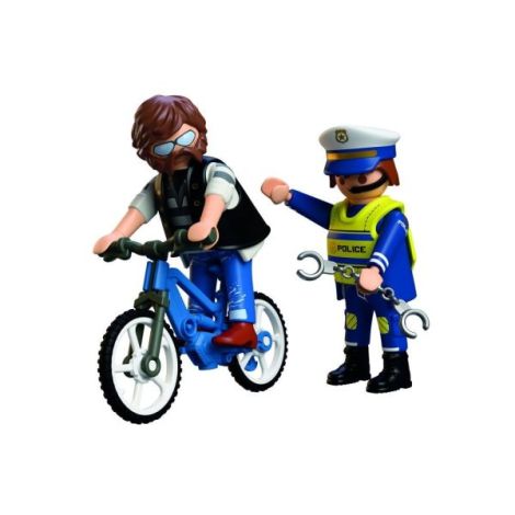 Playmobil - Jucarie de rol Prinderea hotului de biciclete - poza 2
