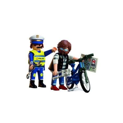 Playmobil - Jucarie de rol Prinderea hotului de biciclete - poza 3