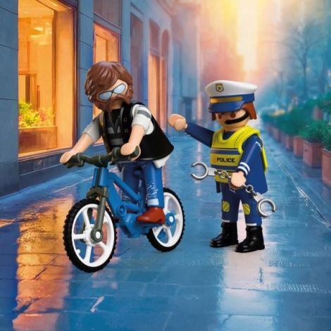Playmobil - Jucarie de rol Prinderea hotului de biciclete - poza 5