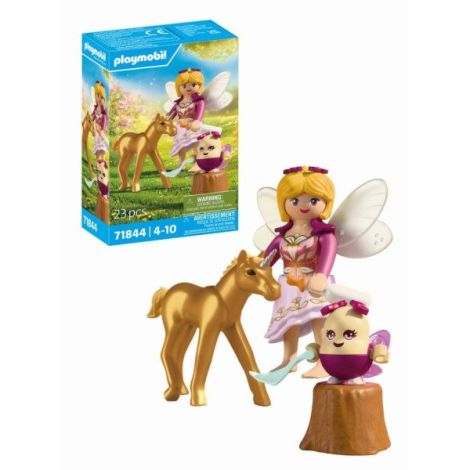 Playmobil - Jucarie de rol Pui de unicorn auriu si zana - poza 1