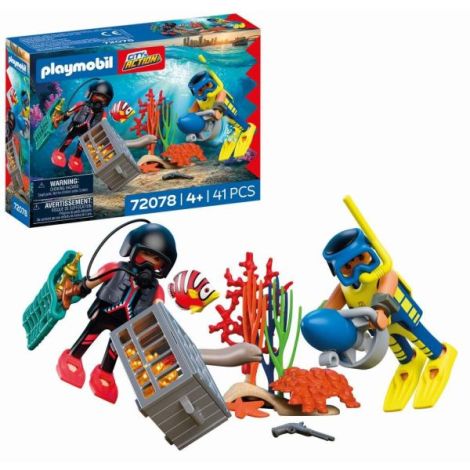 Playmobil - Jucarie de rol Scafandri politist si hot cu comoara - poza 1