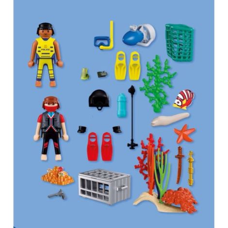 Playmobil - Jucarie de rol Scafandri politist si hot cu comoara - poza 5