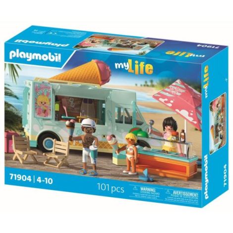 Playmobil - Jucarie de rol Stand de inghetata si magazin cu articole de surf - poza 3