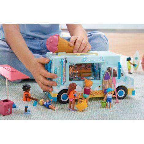 Playmobil - Jucarie de rol Stand de inghetata si magazin cu articole de surf - poza 4