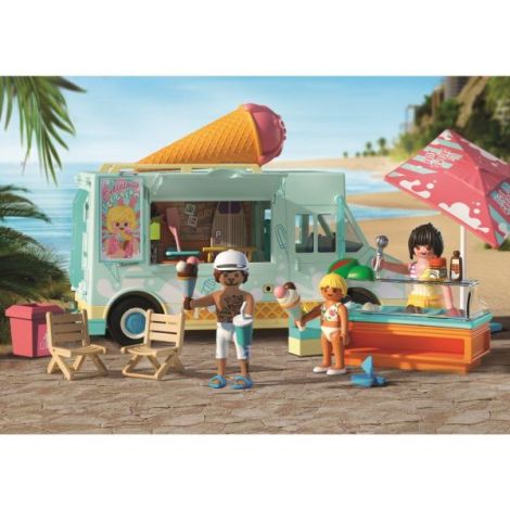 Playmobil - Jucarie de rol Stand de inghetata si magazin cu articole de surf - poza 5