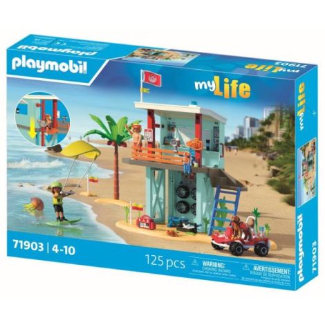 Playmobil - Jucarie de rol Turnul salvamarului si vehicul de plaja - poza 3