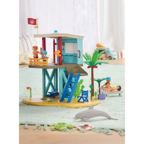 Playmobil - Jucarie de rol Turnul salvamarului si vehicul de plaja - poza 4