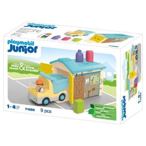 Playmobil Junior - Camion cu garaj de sortare - poza 3