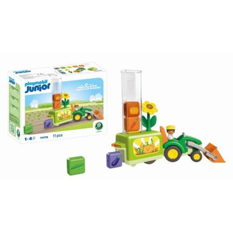 Playmobil - Junior dezvoltare prin joaca Tractor cu incarcatura si semanatoare - poza 1