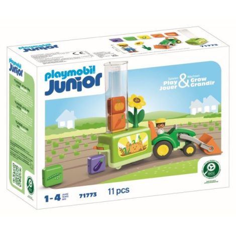Playmobil - Junior dezvoltare prin joaca Tractor cu incarcatura si semanatoare - poza 2