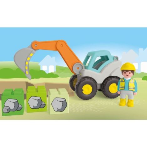 Playmobil Junior - Excavator cu brat mobil - poza 1