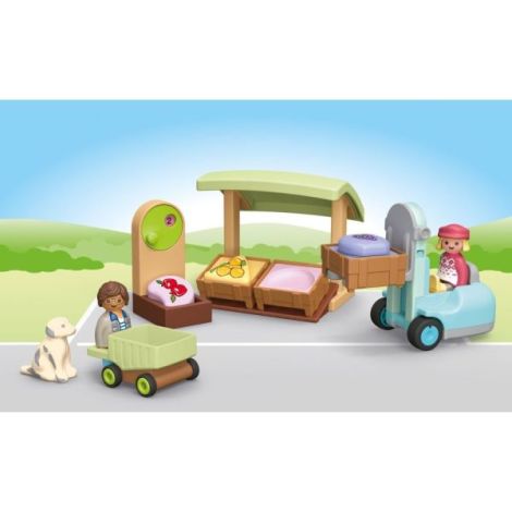 Playmobil Junior - Taraba la piata si stivuitor - poza 1